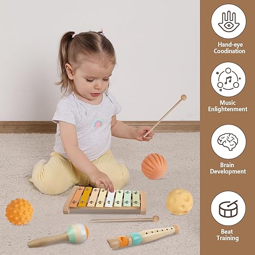 Miniatura 3 de Juguetes Montessori para bebés de 6 a 12 meses, juguetes Montessori para bebés de 6 a 12 a 18 meses, bloques de construcción apilables de madera,