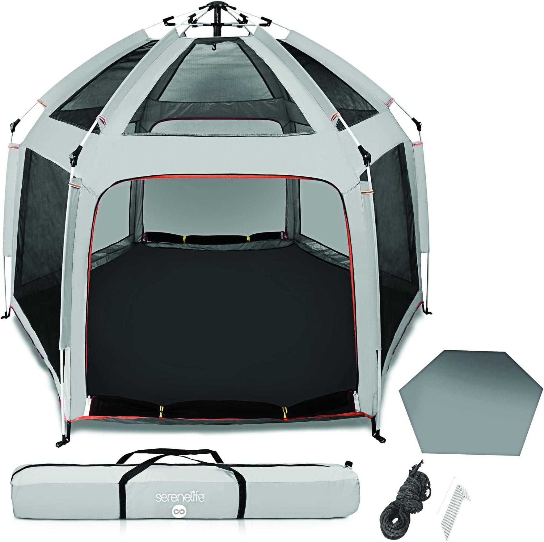 SereneLifeON-The GO Baby and Toddler Pack and Play - playpen - Play Yard Compact, Portable, Lightweight, Foldable- Indoor and Outdoor, w/Canopy, 5 Panel Mattress, Travel Bag (Blue): Baby
