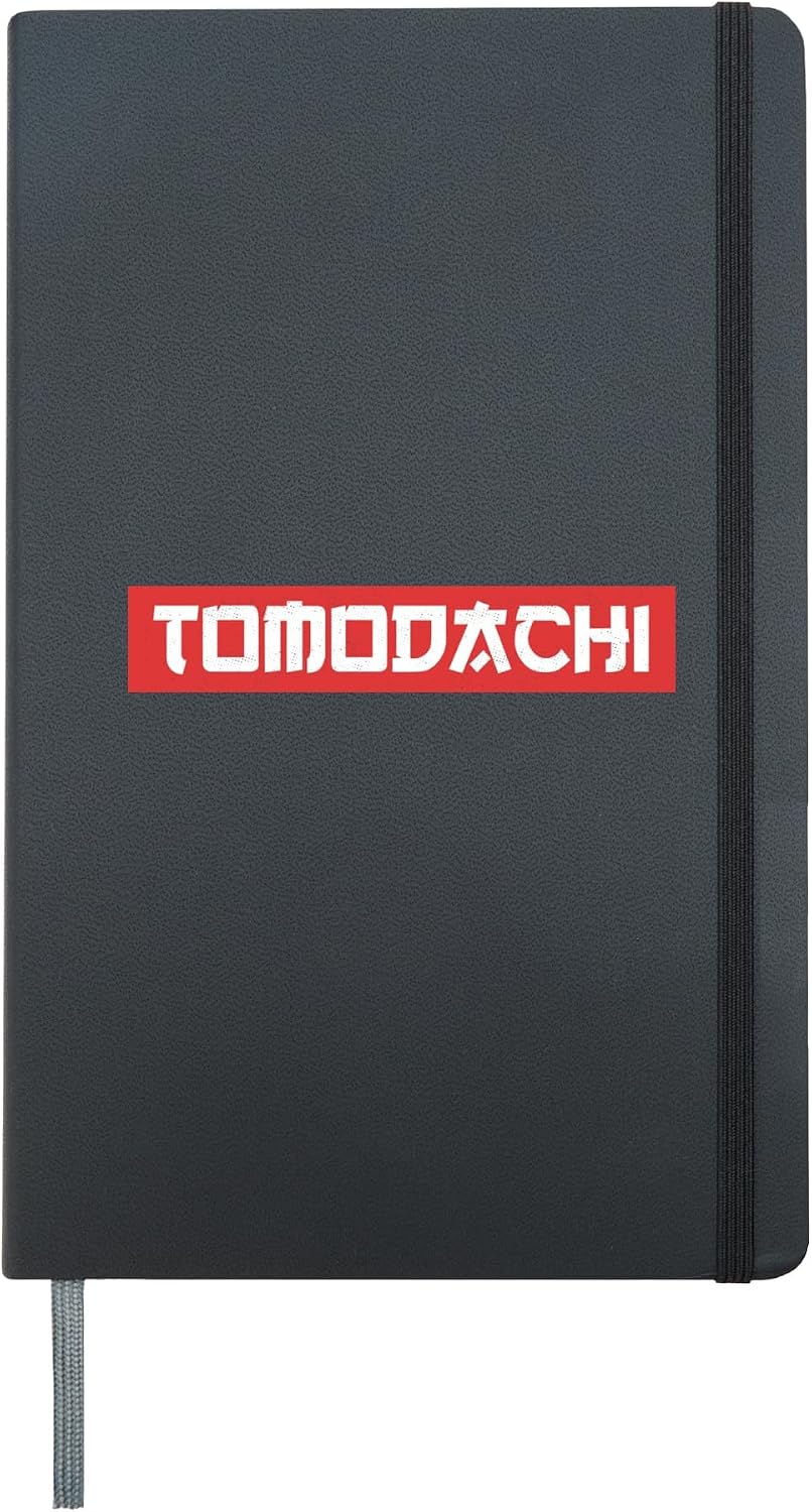 Tomodachi Friend Funny Anime Lover Manga Japanese Gift Hardcover Journal, Black