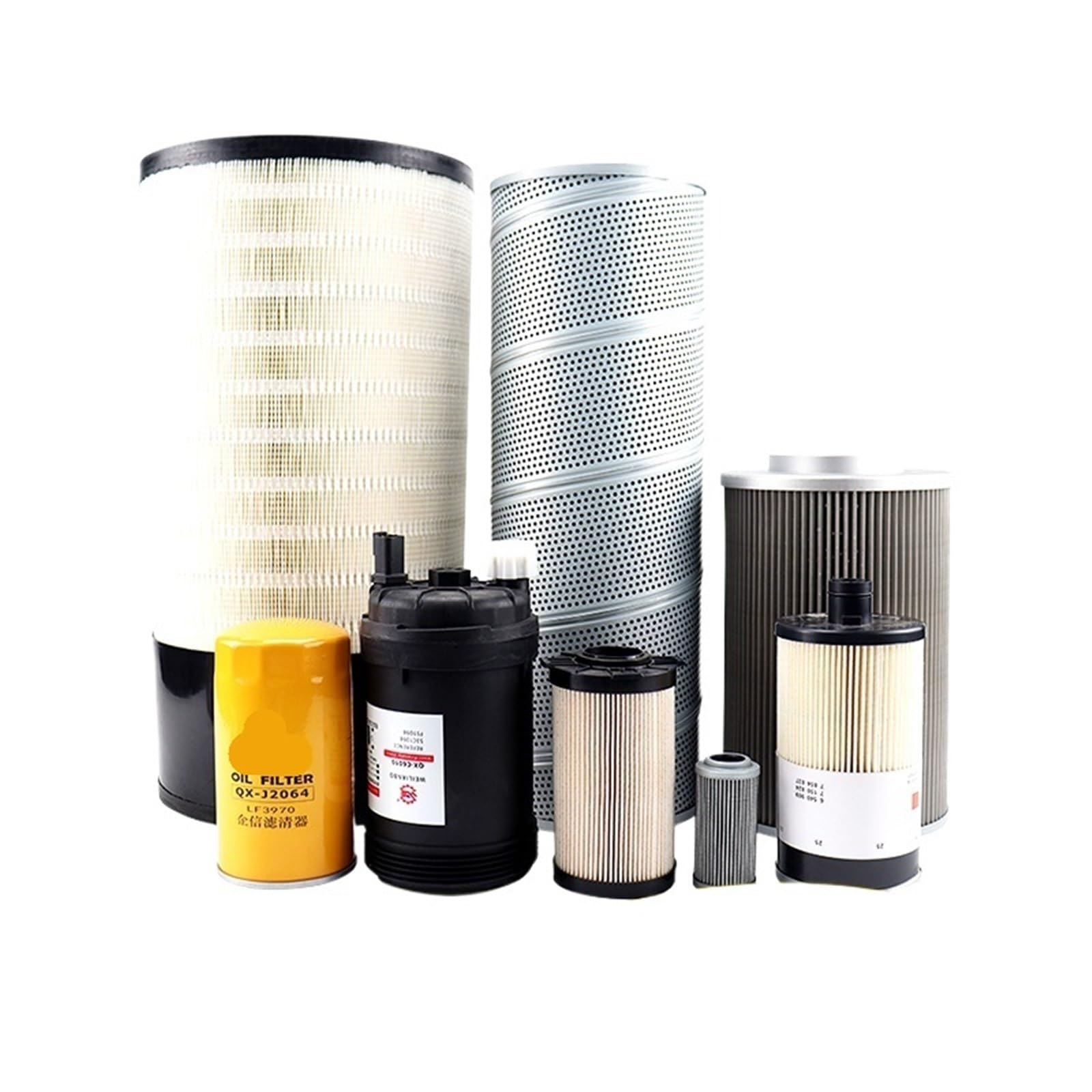 Części zamienne do koparki do XE200DA 205DA filtr powietrza oleju napędowego hydrauliczny filtr wlotowy oleju hydraulicznego filtr wlotowy oleju konserwacyjnego(czerwony)