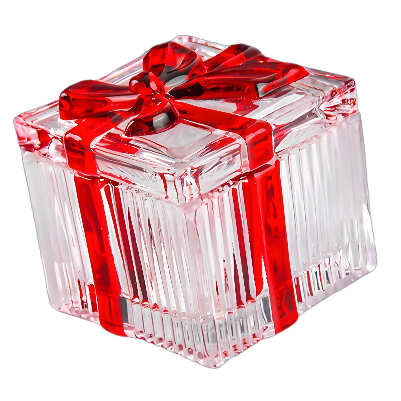 Zxfdsfdbnm Heart/Square Glass Jewelry Box Candy with Lid Rings Earring Trinket Storage Organizers Decorative Jar