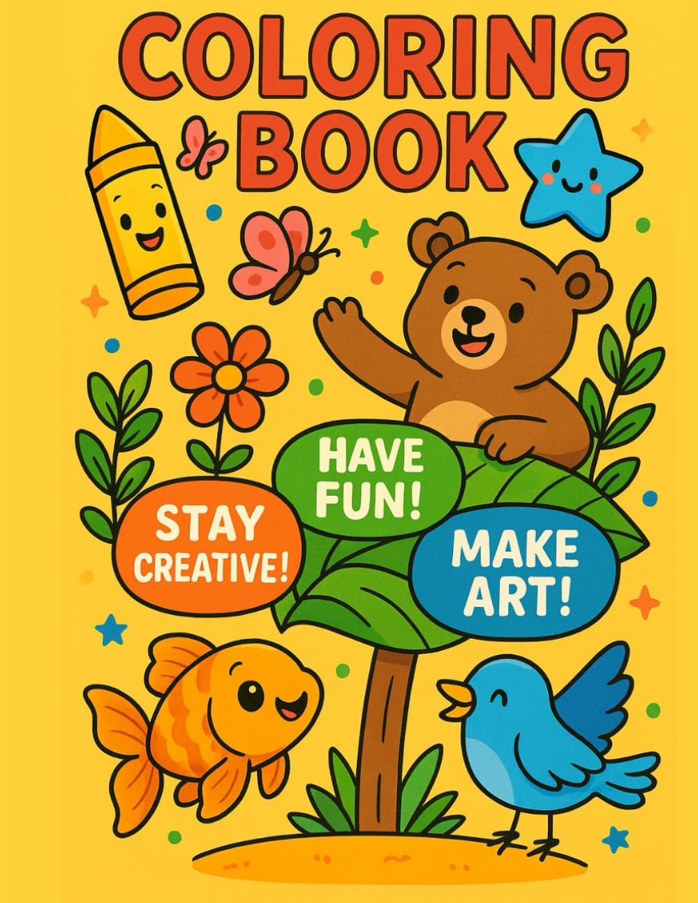 Silly Pets & Wild Giggles Coloring Book: Easy, Adorable, and Hilarious Animals to Color for Little Artists