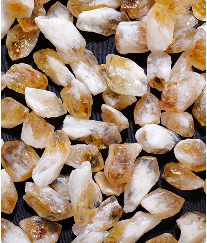 Miniatura 7 de Citrino natural crudo racimo de cuarzo amarillo con punta de cristal curativo a granel, pequeñas rocas de citrino áspero, decoración del hogar, 0.45
