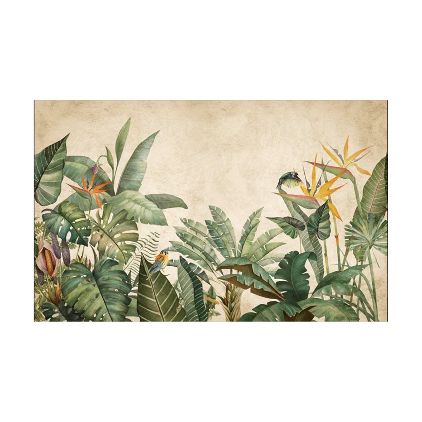 Fond D'aquarium Autocollant 3D for Aquarium, Motif Plantes, Papier Peint Autocollant for Aquarium(50x100cm)