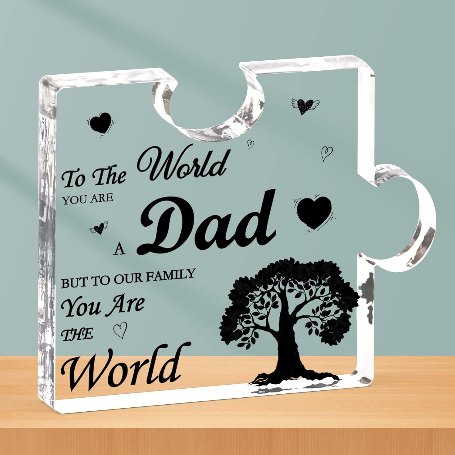 CSYY Dad Gifts from Daughter Son, Fathers Day Acrylic Plaque Gifts for