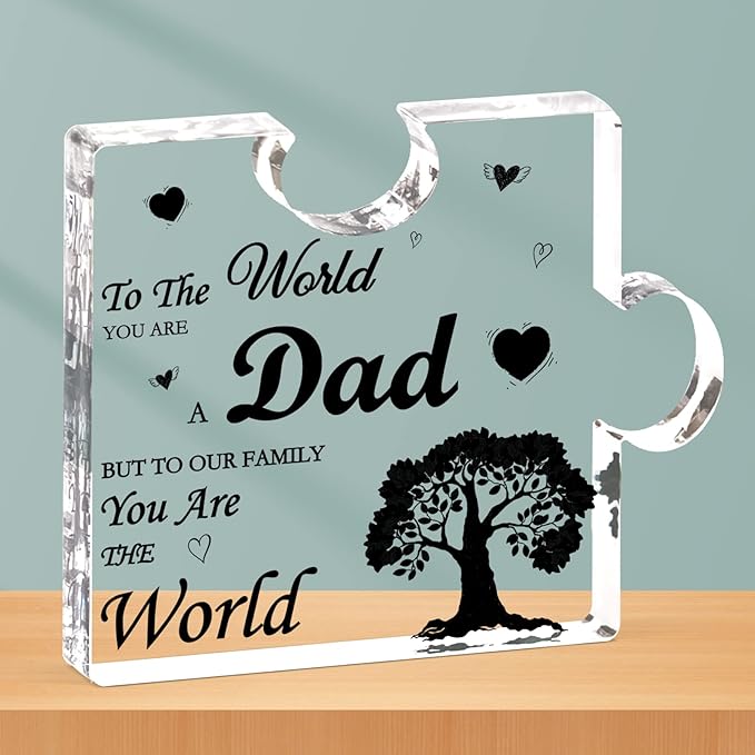 Happy Father's Day Gift! Personalized Acrylic Puzzle Plaque for Dad