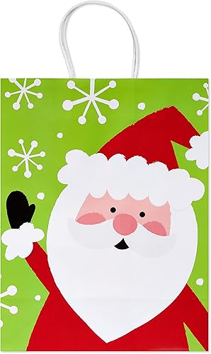 Miniatura 10 de American Greetings Bolsas de regalo rojas de 10.375 pulgadas, rayas y lunares (16 bolsas)