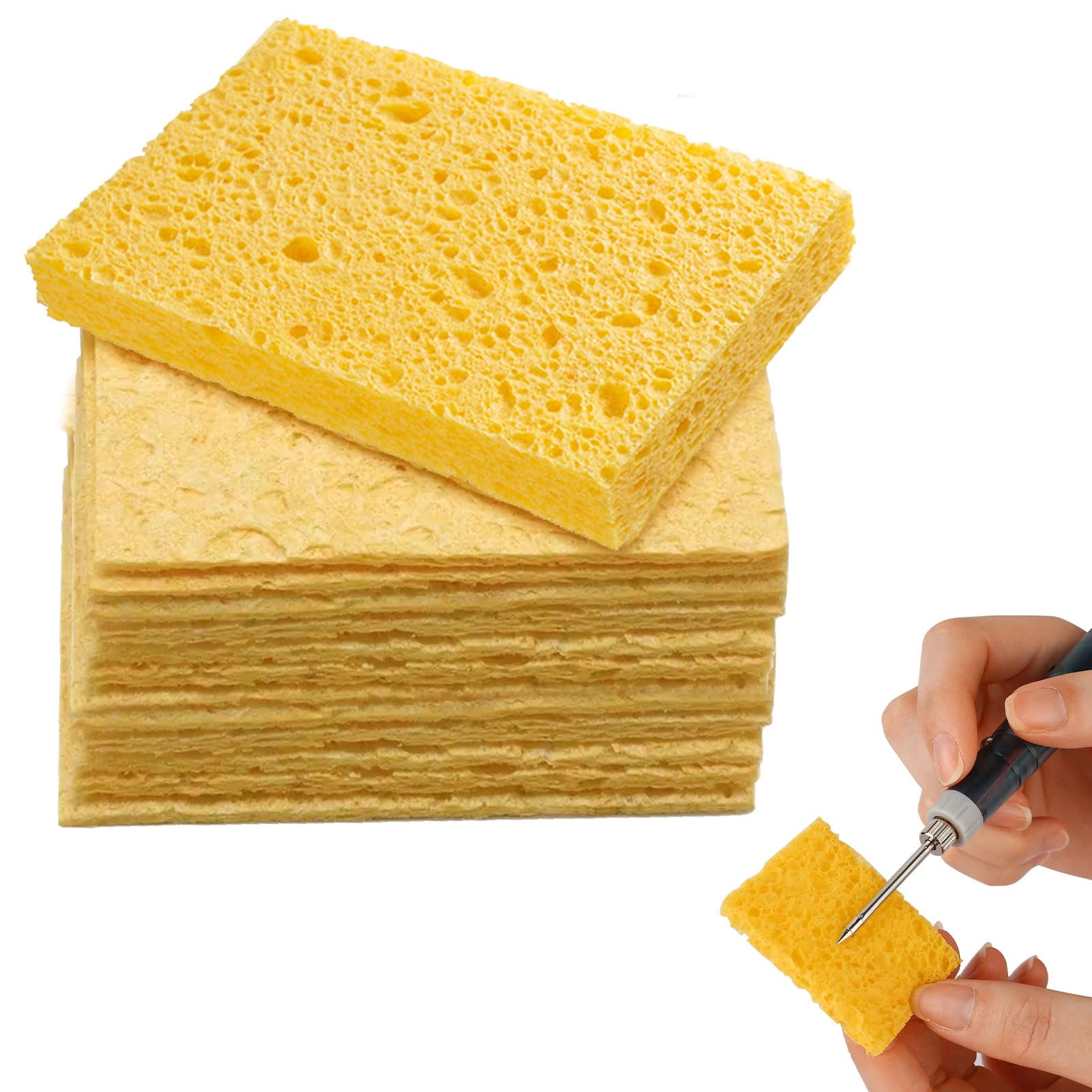 50 stks Soldeerbout Reinigingsspons, Soldeer Tip Cleaner