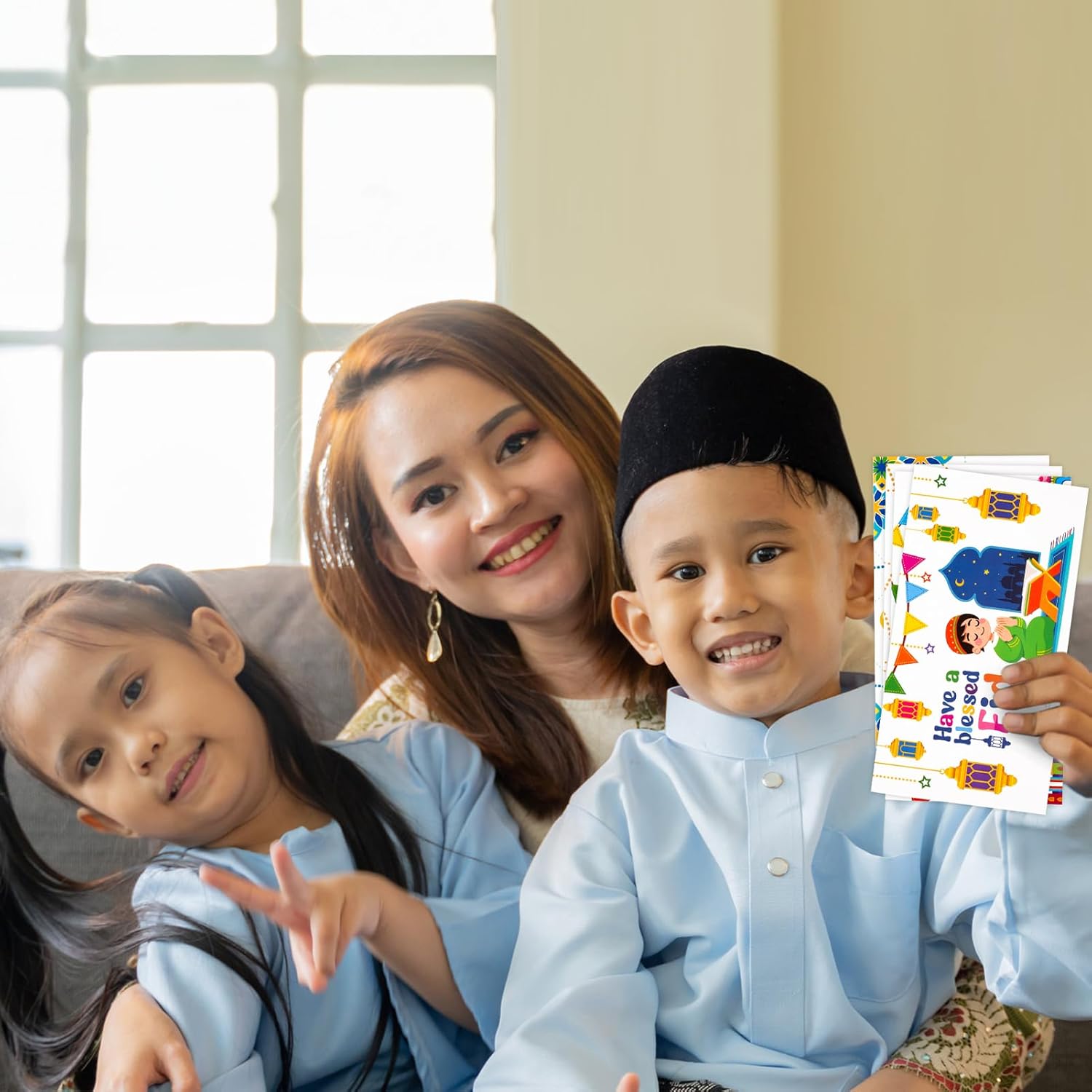 HOWAF 32pcs Eid Holiday Gift Money Envelopes, Ramadan Mubarak Cash Envelopes, Eid Mubarak Envelopes Card Holders for Kids, Happy Eid Colorful Gift Card Holders Ramadan Holiday Celebration, 8 Styles image 7 of 7 B0CR33DP3G