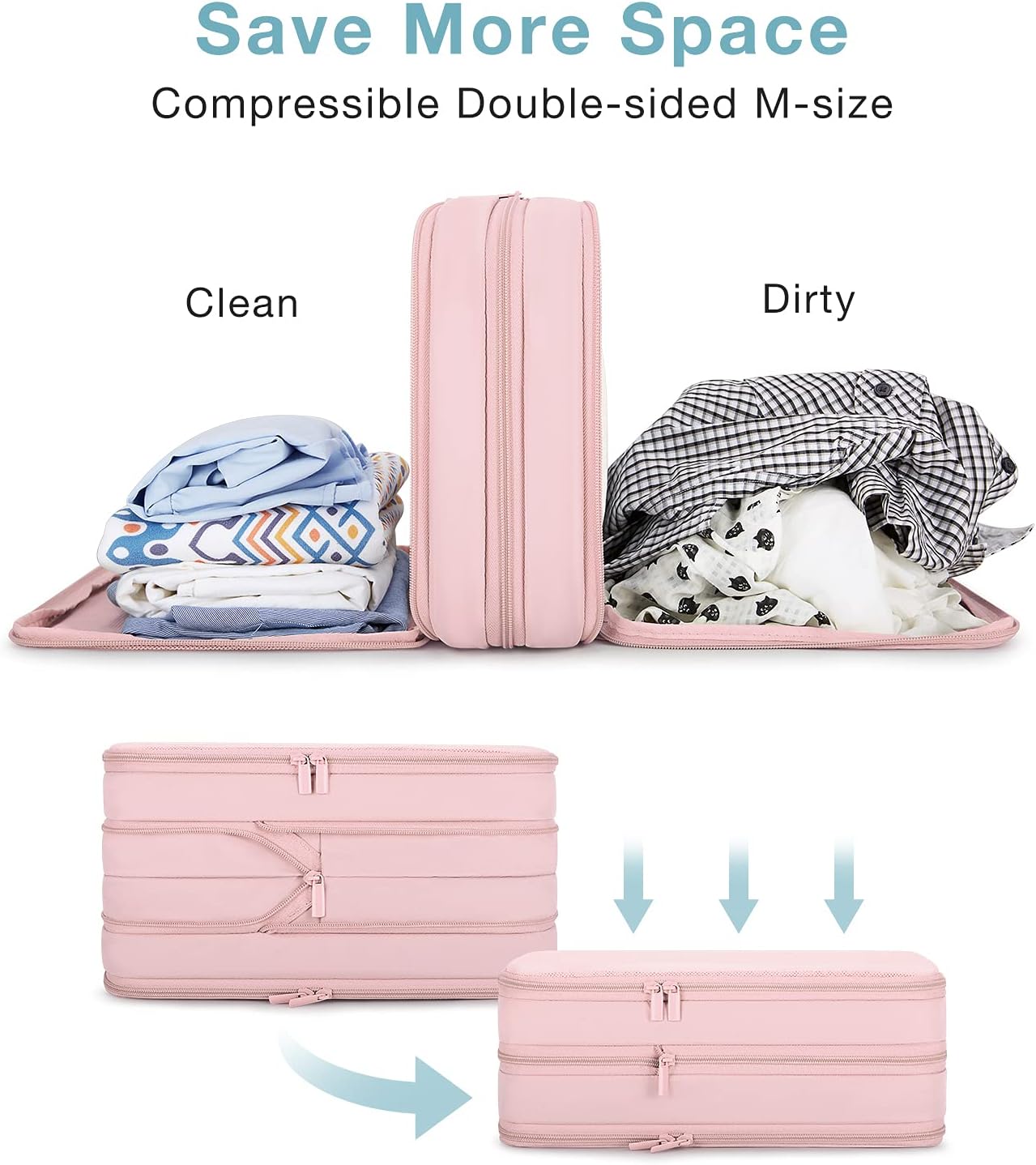 Packing Cubes, BAGSMART 6 Set Compression Packing Cubes for Suitcase, Lightweight Travel Organizer Bags for Luggage, Waterproof Suitcase Organizers for Woman & Man : Clothing, Shoes & Jewelry