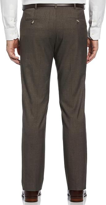 Savane Men's Big & Tall Gabardine Flat Front Straight Leg Dress Pant with Expandable Waistband and 32 Inch Inseam