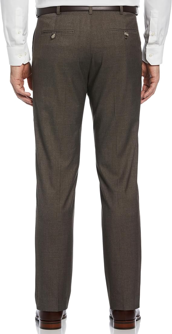 Savane Men's Big & Tall Gabardine Flat Front Straight Leg Dress Pant with Expandable Waistband and 32 Inch Inseam