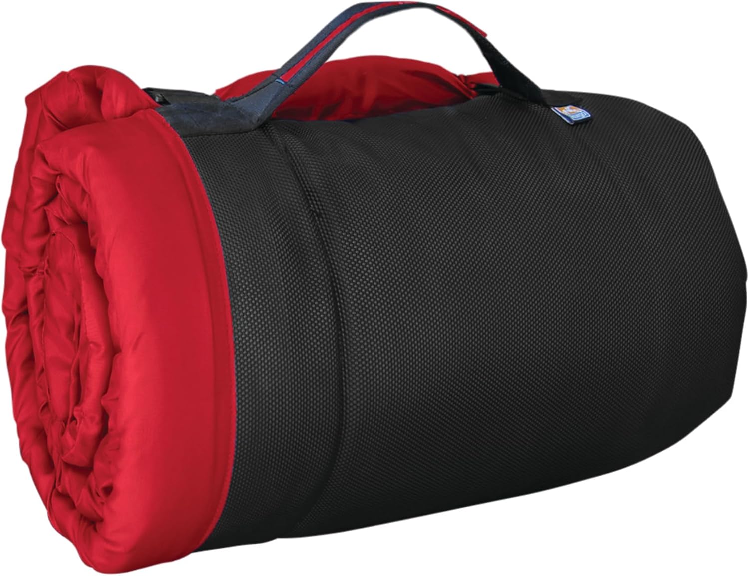 Kurgo Loft Wander Dog Bed - Travel-Friendly Comfort Roll - Durable Water Resistant Top - Microtomic Ripstop Material - Portable Bed Roll - Non-Slip Bottom - Chili Red - Medium