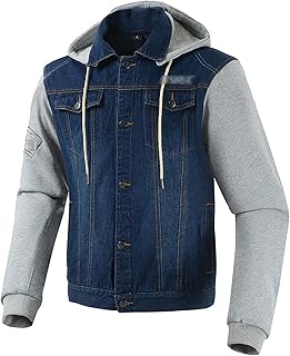 LISI Motorradjacke Herren Textil mit Protektoren Abnehmbar Kapuze Motorradjacke Roller Jacke für Scooter Radfahren Sport