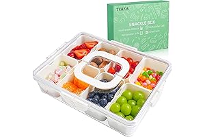 Snackle Box Container - Portable, Lidded Tray for Any Occasion