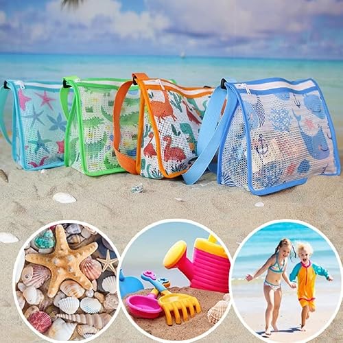 Miniatura 4 de Bolsa de playa de juguetes, bolsa de colección, bolsa de malla pequeña de juguetes para niños y niñas