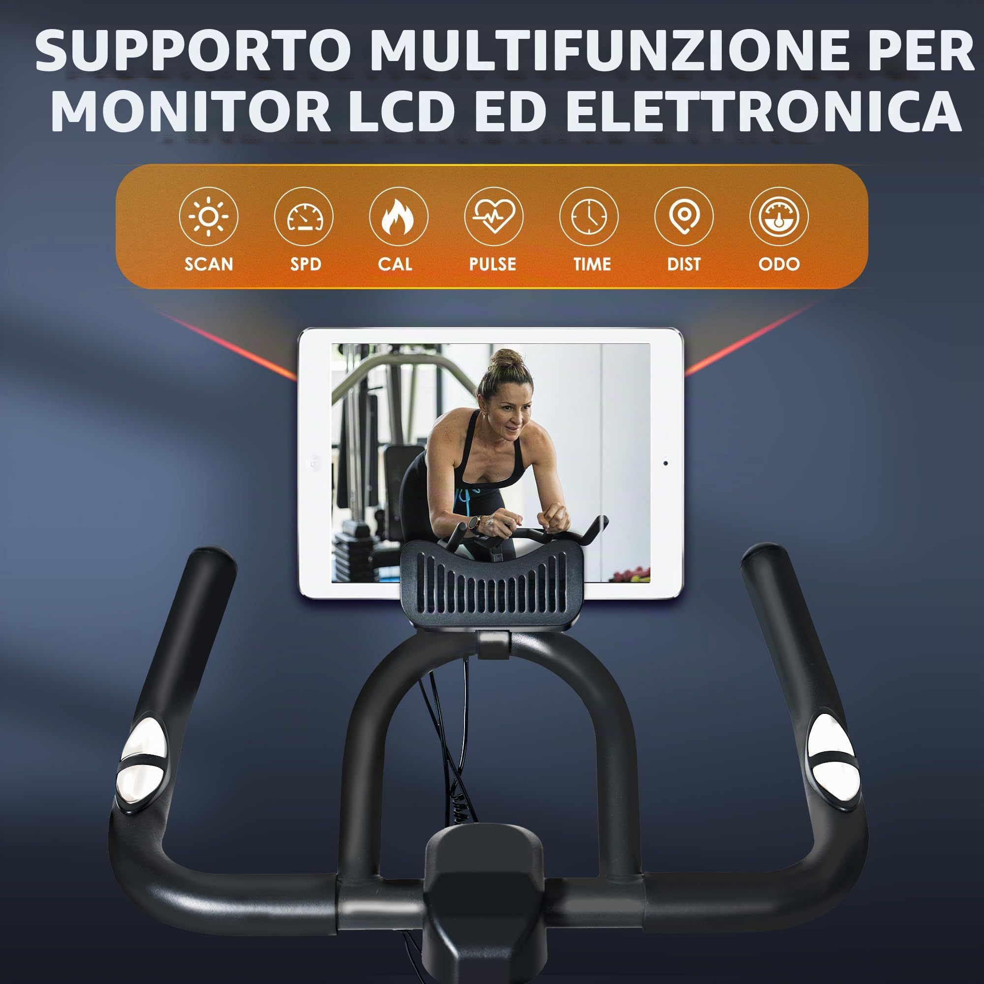 SogesHome Fitness Bikes Cyclette Bicicletta con resistenza magnetica Attrezzature per allenamento fitness bike cyclette regolabile in altezza carico massimo 120 kg