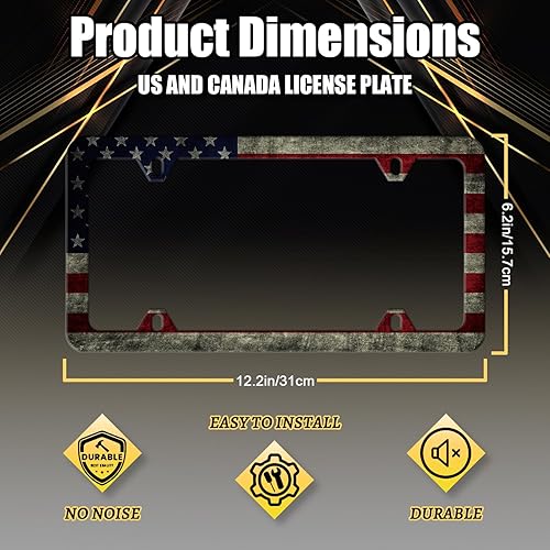 Miniatura 22 de Marco de matrícula de hibisco Aloha Hawaii Flowers placa de acero inoxidable divertido soporte para placa de matrícula decoración colorida 12.3 x