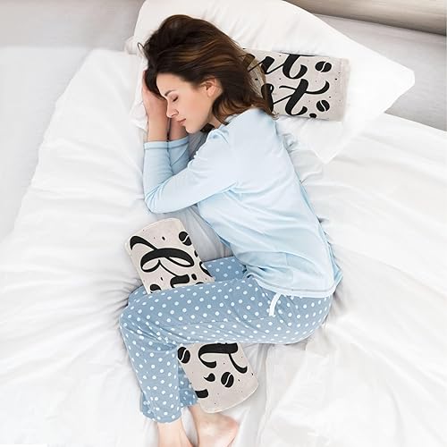 Miniatura 6 de Yuiboo But First Coffee Yoga Bolster Pillow Bedding Essentials Round Neck Roll Pillow Long Round Pillow Memory Foam Cylinder Pillow Cervical Neck