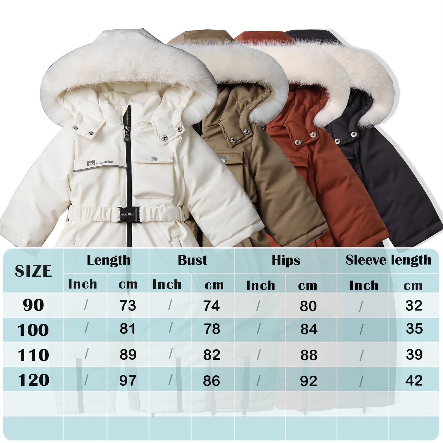 linboo Baby Schneeanzüge Winter Overall Mit Kapuze Parka Skianzug Kinder Winteranzug Jungen Strampler Mädchen Einteiler Jumpsuit Warm Outfits