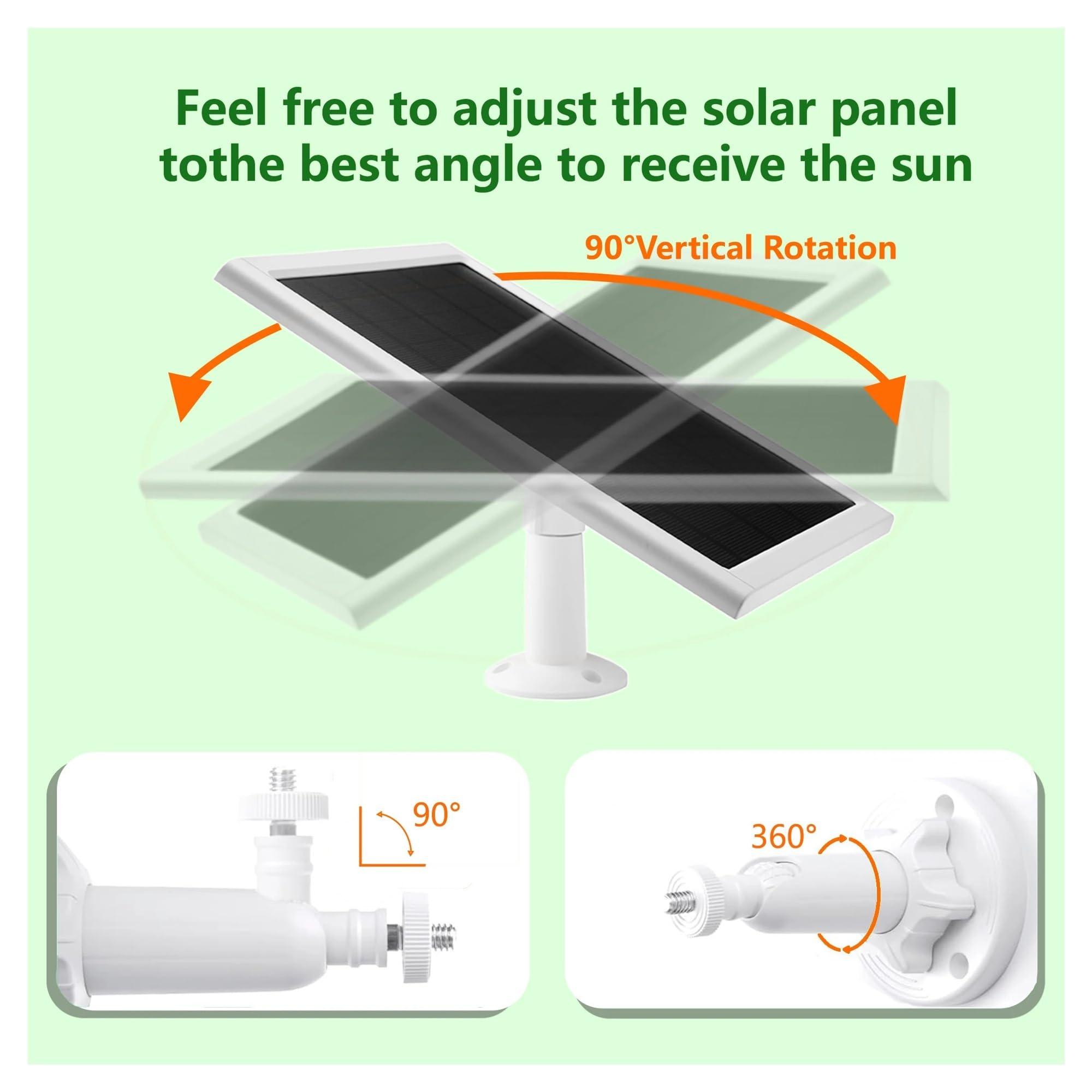 Pannello solare IP 65 for caricabatterie da pannello solare da 8 W 5 V for fotocamera da esterno/interno con cavo magnetico