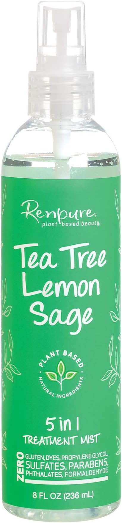 Renpure Tea Tree & Lemon Sage 5-In-1 Leave-In Treatment, 8 Fluid Ounce