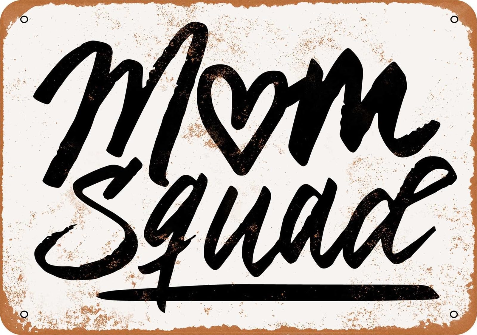 Miaomansenstore Metal Sign - Mom Squad - Vintage Look Home Decor