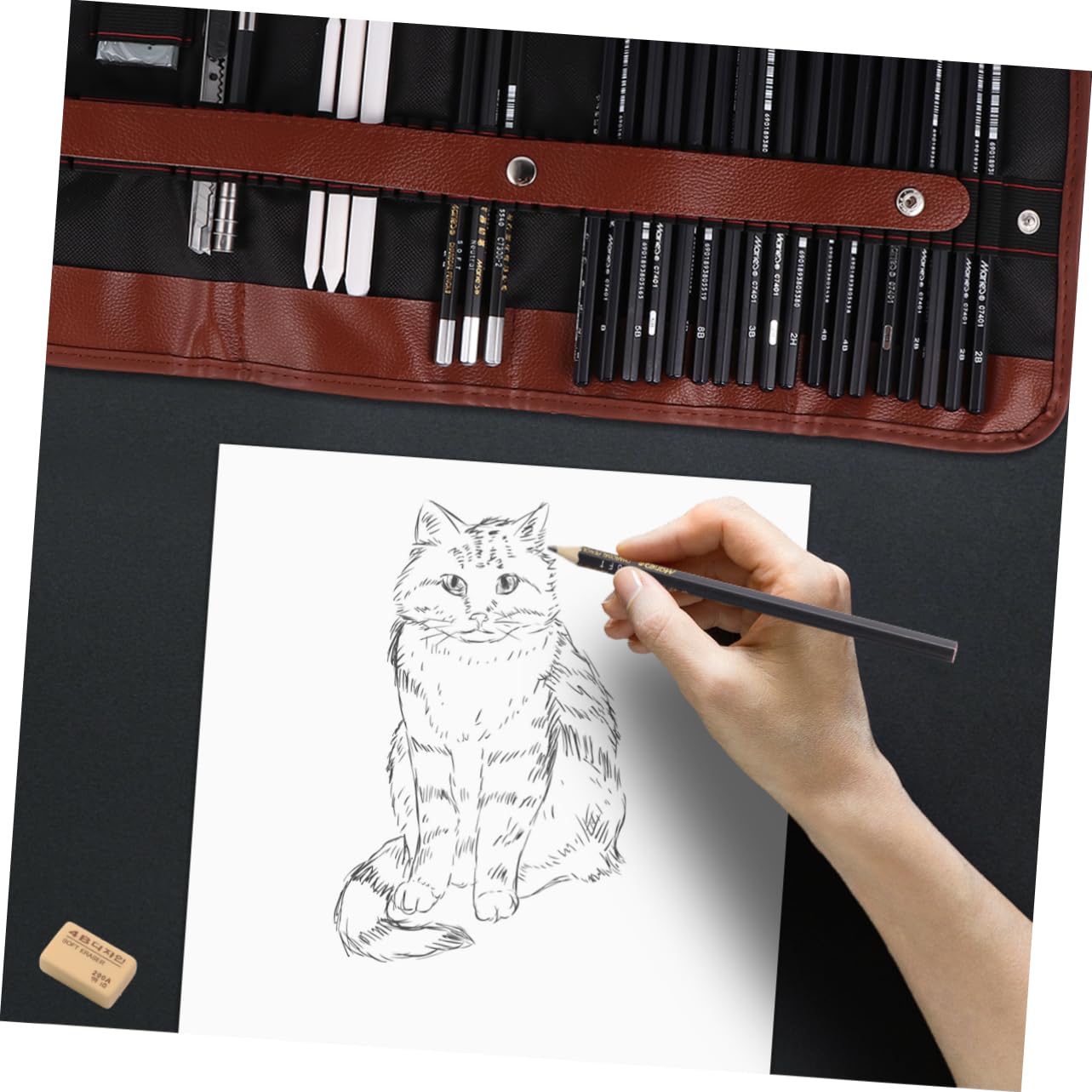 Ensemble de Crayons à Dessin pour Garçons et Filles 29 Pièces