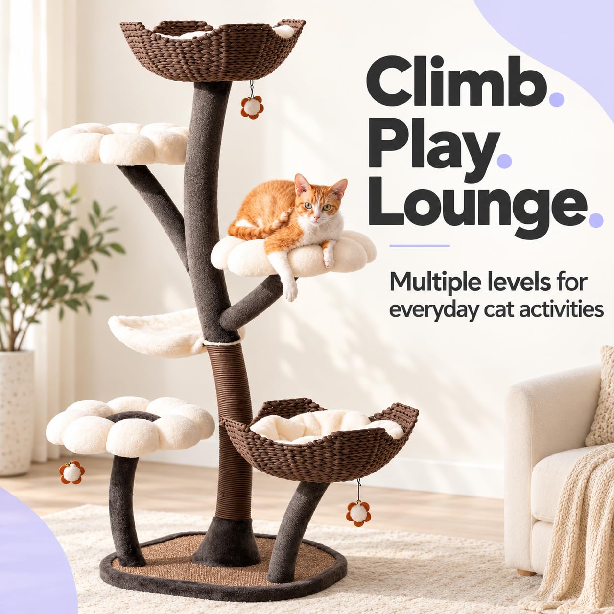 Amazon | Catry Cat Tree - ブロッサム - オールインワン キャット