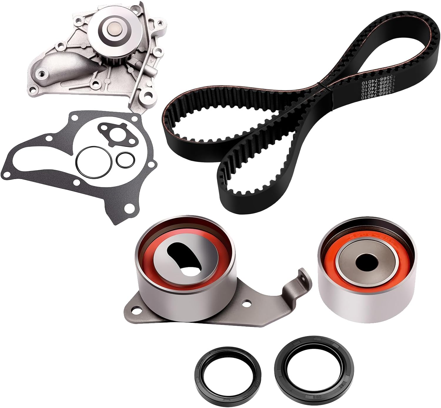ASAPE Timing Belt Kit & Water Pump with Gasket Compatible with TBK309 1999-2002 for Nubira 2005-2008 for Reno 2004-2007 for Optra 2004-2008 for Forenza