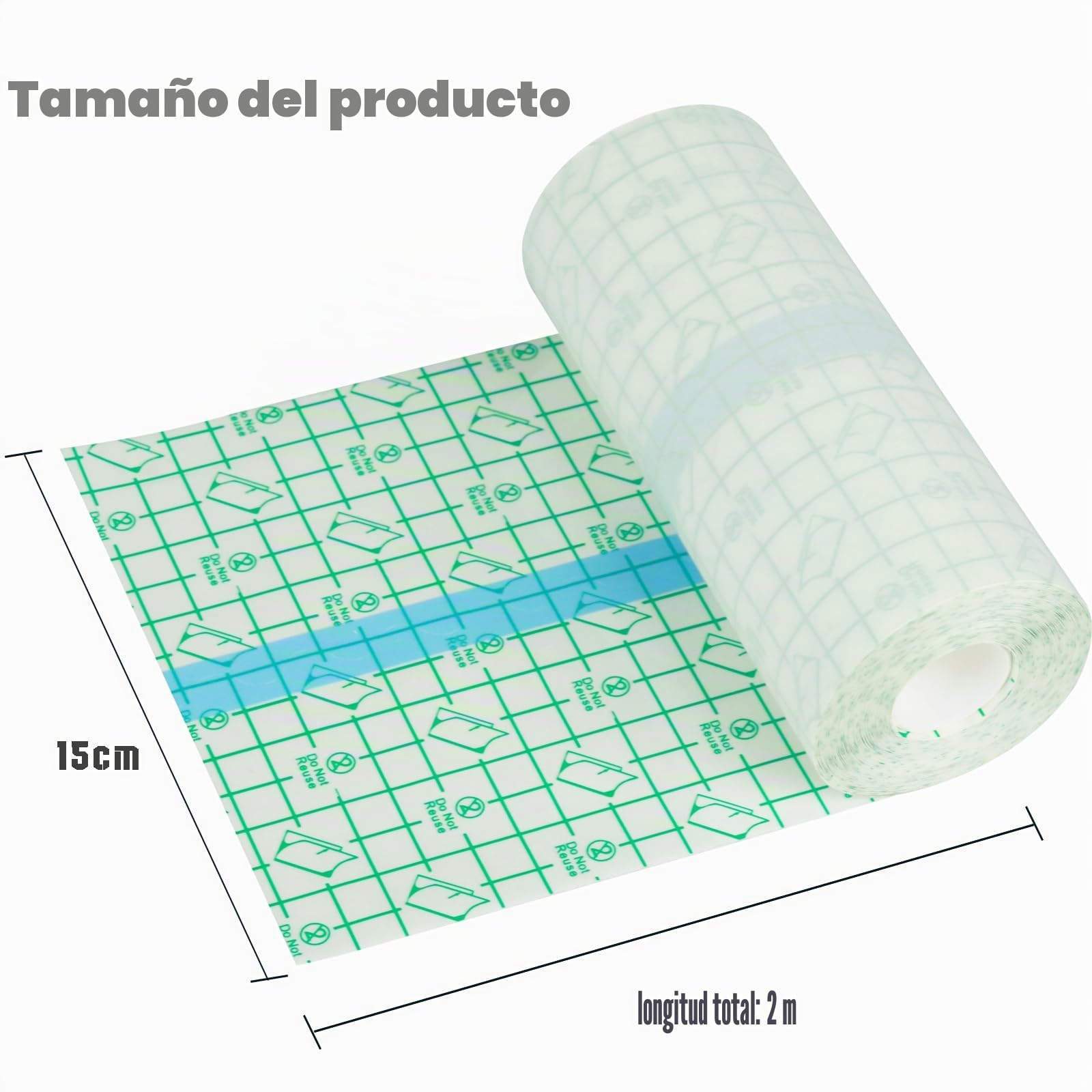 Venda Impermeable para Tatuajes (2 Rollos, 15cm x 2m) - Protector Transparente Segunda Piel para Cuidado de Tatuajes, Natación y Uso Diario