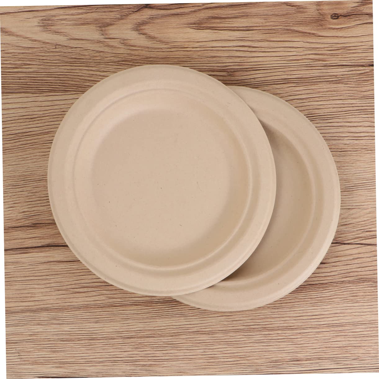 Anneome 100 Piezas Platos Desechables Pulpa de Color Marrón de Bandejas Biodegradables para Servir Fiestas Bodas y Cumpleaños