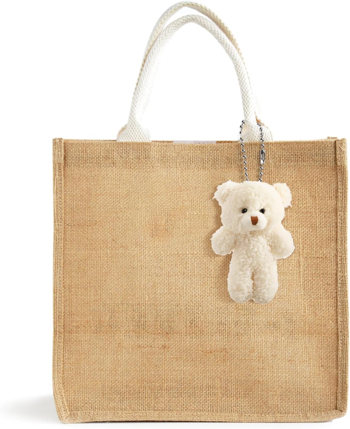 TOPZEA 20 Pack Mini Stuffed Plush Bears, 4.7 Inch Small White & Brown Soft Bear Tiny Keychain Animal Ornament Bulk for Birthday, Valentine's Day, Graduation Gift, Party Favor, DIY Crafts