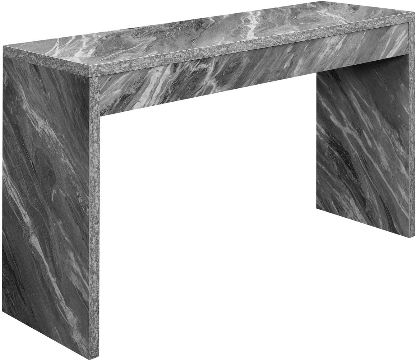 Convenience Concepts Northfield Hall Console Table/Desk, Gray Faux Marble
