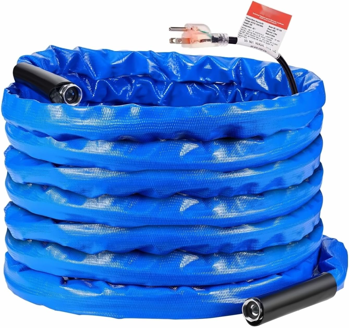 50ft Heated RV Water Hose -45°F Antifreeze Hose, Winter RV Camping Water Hose, Heated Drinking Water Hose for RV, Trailer, Car Wash
