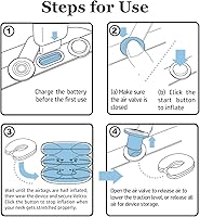 Vista 6 de Electric Pump Cervical Neck Traction Device for Neck Pain Relief, One-Click-to-Inflate Neck Stretcher Support Brace for Home Use Neck Decompression