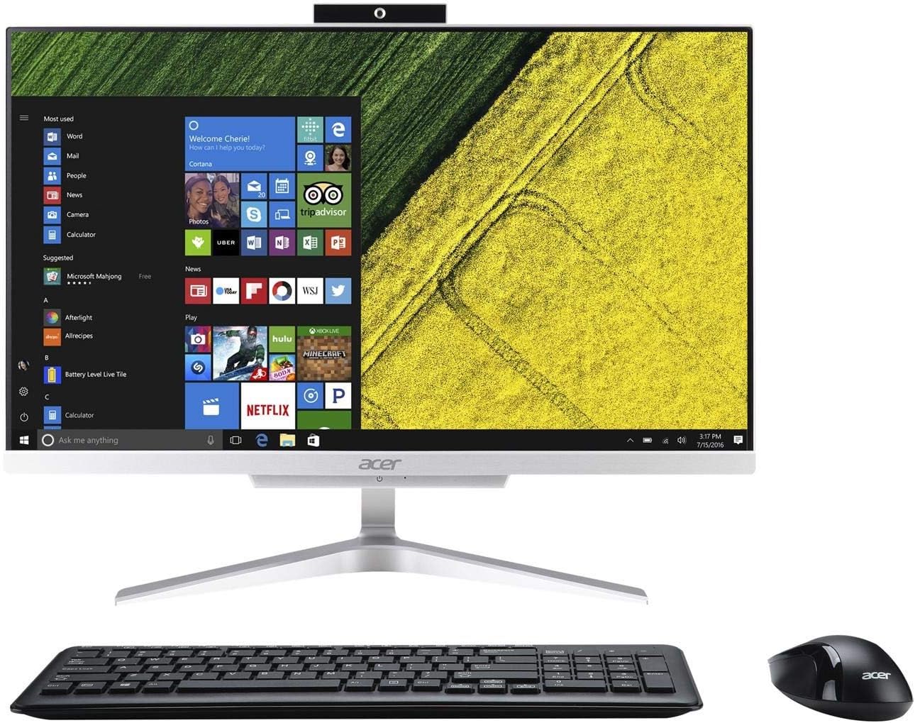 Acer Aspire C22320 AIO Desktop PC, AMD A99425 3.1GHz, 8GB DDR4, 1TB