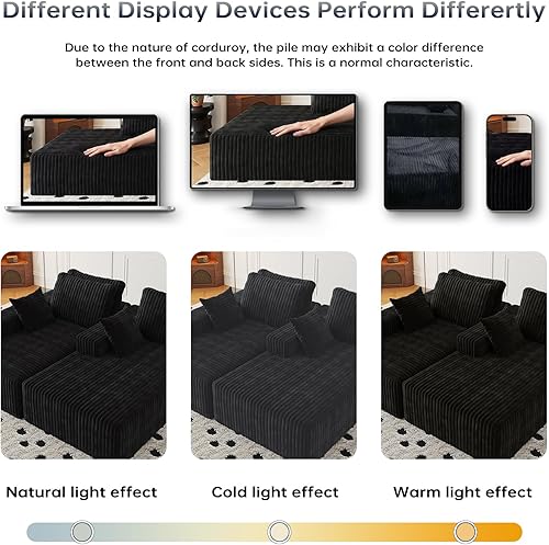 Miniatura 7 de Sofá modular Cloud de 108 pulgadas con diván en forma de L, sofá modular moderno de 4 asientos con asiento profundo, sofás tapizados para sala de