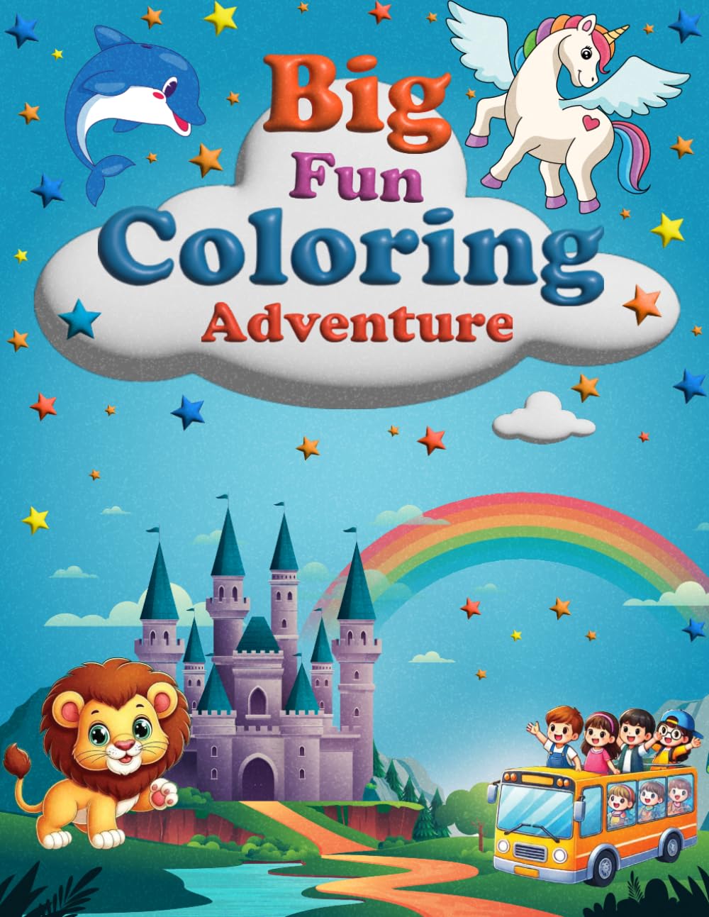 Simple & Cute Coloring Book for Kids: Easy Coloring Pages of Sweet Animals, Playful Kids, and Everyday Fun | Perfect Gift for Toddlers, Preschoolers, and Kindergarteners