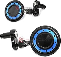 Vista 5 de MC MOTOPARTS Espejos de extremo de barra REACTOR plateados compatibles con FZ1 FZ6 Fazer 600 S FZ8 Fazer MT07 MT09 XJ6 Diversion 17 18