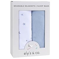 Vista 6 de Ely's & Co. Manta de algodón para bebé, saco de dormir de algodón 0-3,3-6, 6-12, 12-18 meses, juego de 2 unidades para bebé niño y niña, rosa, azul