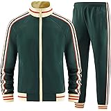 Men Track Suits Sets Long Sleeve Full-zip Sweatsuit Active Jackets and Pants 2 Piece Outfits