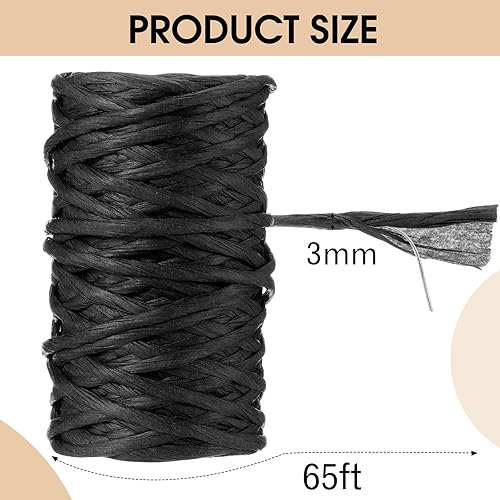 Miniatura 2 de Syhood Alambre Floral de Vid de 65 Pies Alambre de Atar para Envolver Manualidades Ramos de Flores (Negro, 1 Rollo)