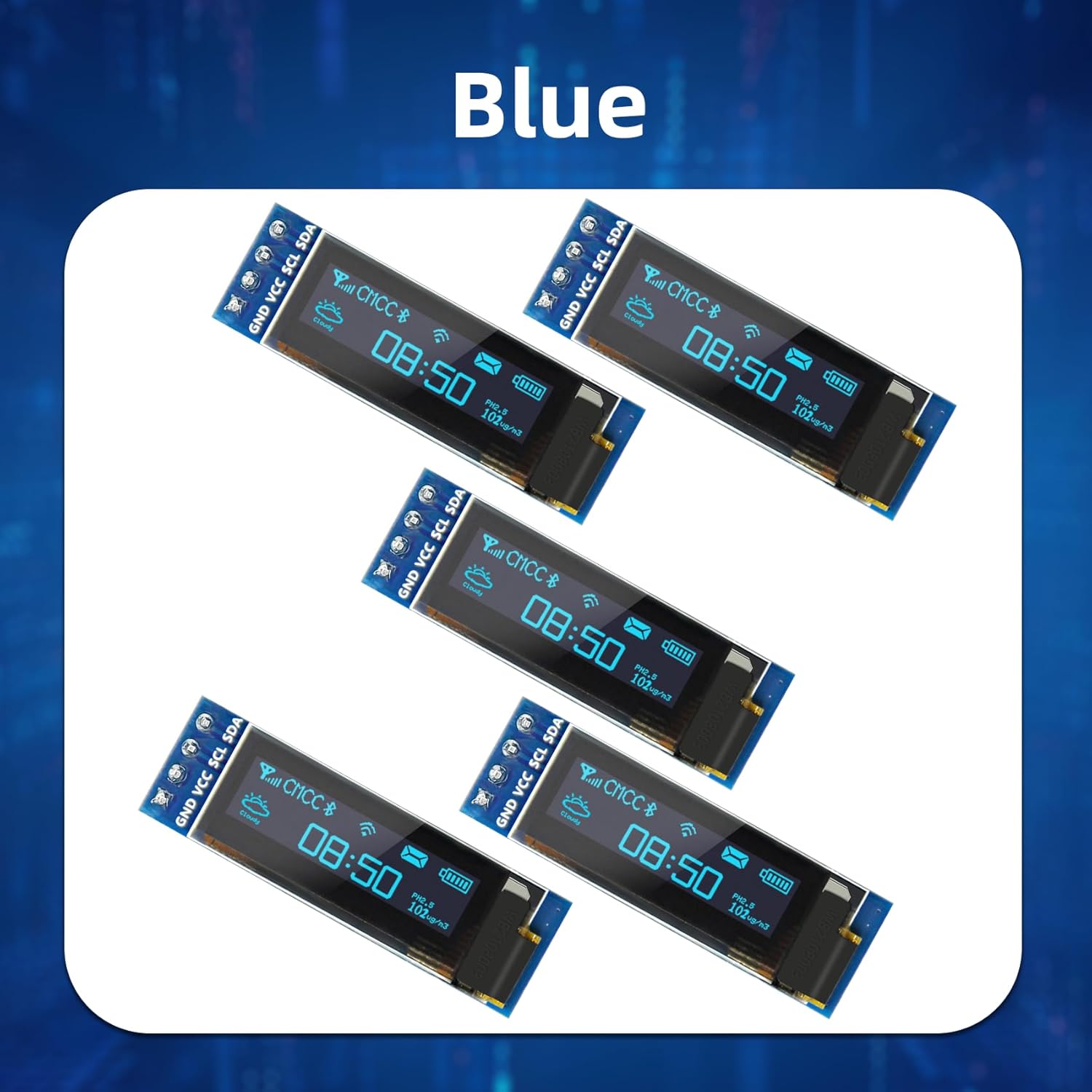 5 Pcs 0.91 Inch I2C OLED Display Module, 128x32 Philippines | Ubuy