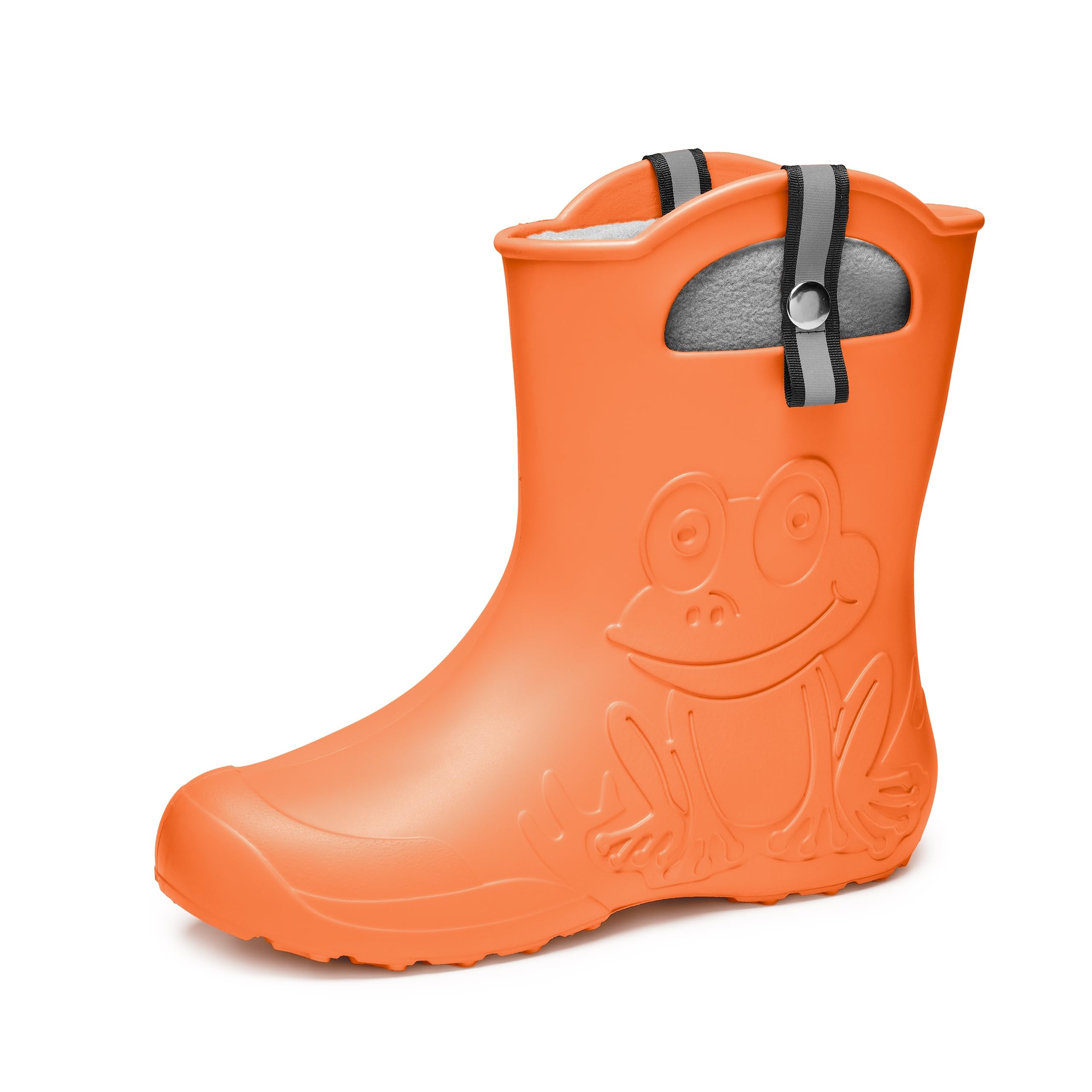 Ladeheid EVA Gummistiefel Damen warm gefüttert durch herausnehmbaren Innenschuh leichte wasserdichte Regenstiefel Griffe zum Anziehen rutschfeste Sohle LA-CA-23