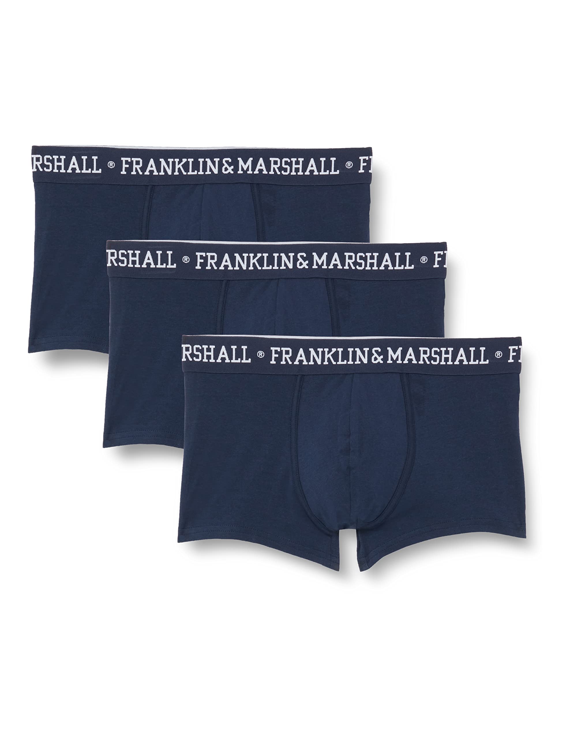 Franklin & Marshall Herren Boxershorts, Blau/Weiß, I101290, Gr. XL