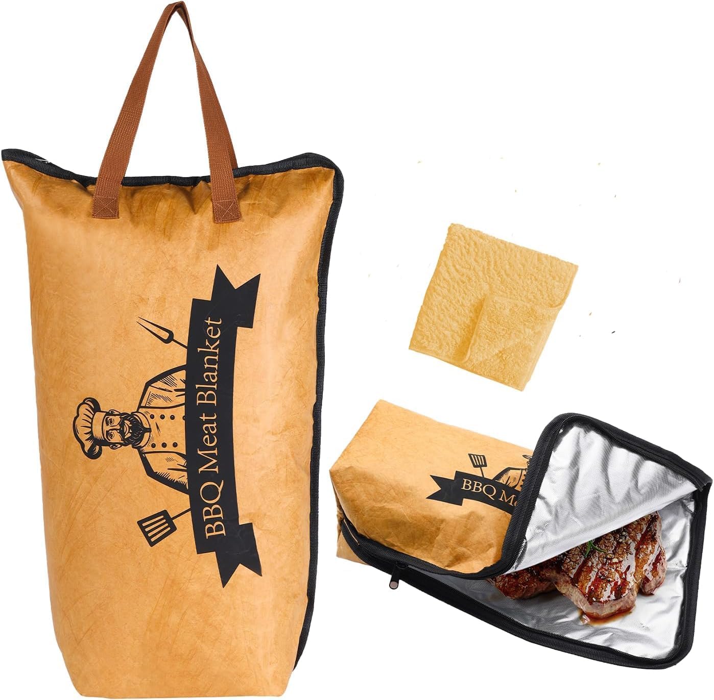 Food Grade FDA Compliant & Non-Toxic Reusable BBQ Meat Blanket – Ultimate Meat Resting Bag for Brisket & Smoked Meats (21in), Valentines Day Gifts Birthday Anniversary Smoker Accessories Gift for Men