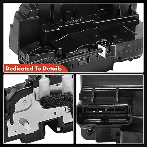 Miniatura 7 de A-Premium Actuador de bloqueo de puerta compatible con vehículos Nissan, Versa 2007-2013 Hatchback, sedán 2007-2010, lado trasero derecho del