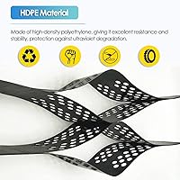 Vista 5 de ERRULAN Estabilizador de hierba/suelo/grava, base de base de cobertizo de plástico resistente, pavimentadora de rejilla de tierra cortable, tapete