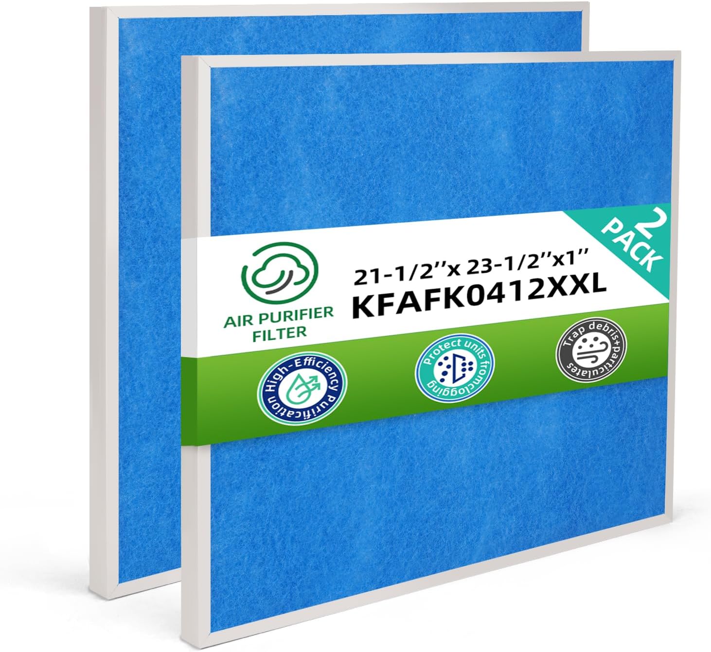 KFAFK0412XXL Fan Coil Filter 21.5x23.5x1 Compatible with Bryant/Carrier/Payne Washable Reusable AC Filters Models FA4CNC060,FE4ANB006,FE4ANB006,FK4DNB006,2-Pack